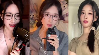 ASMR小剧场 B站风骚女主播 轩子老师 付费视频 撩人刺激触发的愉悦的酥麻感 丝袜长腿尽显诱惑！